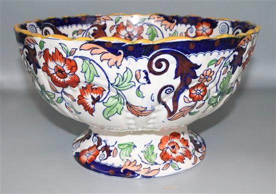 Ironstone pedestal bowl